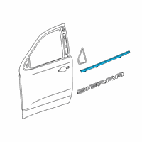 OEM 2019 Chevrolet Silverado 1500 Belt Molding Diagram - 84900937