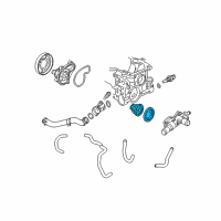 OEM 2006 Honda Civic Thermostat Assembly Diagram - 19301-RMX-306