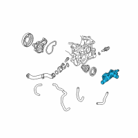 OEM Honda Civic Cover, Water Outlet Diagram - 19315-RMX-000