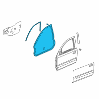 OEM 1997 Honda CR-V Weatherstrip, L. FR. Door Diagram - 72350-S10-023