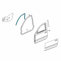 OEM 1998 Honda CR-V Seal, R. FR. Door Opening *NH293L* (SEAGULL GRAY) Diagram - 72315-S10-003ZA