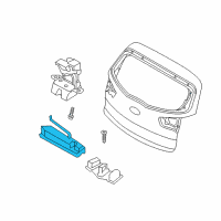 OEM 2013 Kia Sportage Tail Gate Outside Handle Assembly Diagram - 812603W000