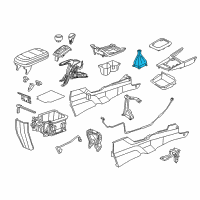 OEM 2012 Honda Civic Boot Assy., Change Lever *NH167L* (GRAPHITE BLACK) Diagram - 77299-TR0-A51ZA