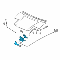 OEM 1999 Acura NSX Lock Assembly, Hood Diagram - 74120-SL0-A01