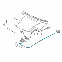 OEM 1999 Acura NSX Wire, Hood Diagram - 74130-SL0-A01