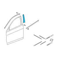 OEM Acura ZDX Grn, Right Front Dr Center Pillar Diagram - 72430-SZN-A01