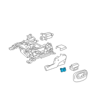 OEM Buick Rainier Switch, Driver Seat Lumbar Control Diagram - 88949415