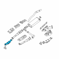 OEM 2015 Nissan Xterra Three Way Catalyst Converter Diagram - 208A2-9BL0A