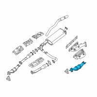 OEM 2010 Nissan Xterra Catalytic Converter Assembly Diagram - 208A3-ZP51C