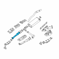 OEM Nissan Frontier Exhaust Tube Front Diagram - 20010-9CD0A