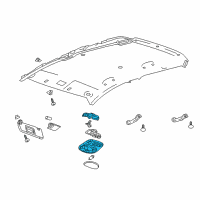 OEM Chevrolet Spark EV Lamp Asm-Center Courtesy *Titanium Diagram - 95382362