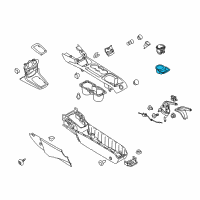 OEM Ford Fiesta Rear Cup Holder Diagram - BE8Z-7813562-AA