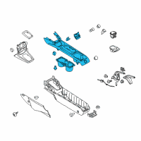 OEM Ford Fiesta Console Panel Diagram - D2BZ-54045A76-AC