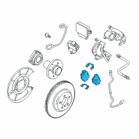 OEM 2016 BMW M6 Gran Coupe Disc Brake Pad Set Rear Diagram - 34-21-6-857-805