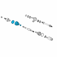 OEM Honda Civic Boot Set, Outboard Diagram - 44018-TET-305