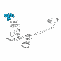 OEM 2000 Lexus ES300 Exhaust Manifold Diagram - 1714120050