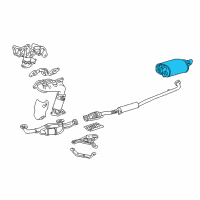 OEM 2001 Lexus ES300 Exhaust Tail Pipe Assembly Diagram - 17440-20090