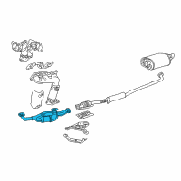 OEM Lexus Front Exhaust Pipe Assembly Diagram - 17410-20310