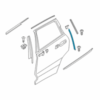 OEM BMW Outer Weatherstrip, Rear Left Diagram - 51-35-7-444-065