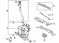 OEM 2021 Toyota Mirai Filler Cap Diagram - 85316-62010