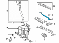 OEM 2022 Toyota Mirai Wiper Arm Diagram - 85211-62050