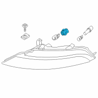 OEM 2008 BMW M6 Bulb Socket, Turn Indicator, White Diagram - 63-13-6-926-468