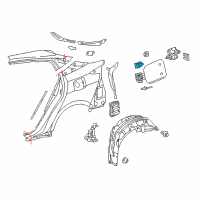 OEM 2019 Toyota Prius AWD-e Fuel Door Spring Diagram - 77366-47020