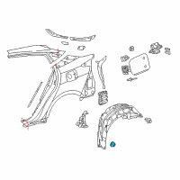 OEM 2022 Toyota Prius Wheelhouse Liner Diagram - 65638-47060