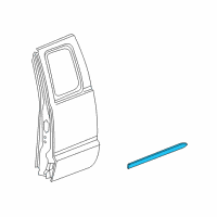 OEM 2008 Dodge Dakota Molding-Rear Door Diagram - 5JP67RXFAA