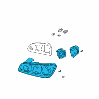 OEM 2004 Honda S2000 Lamp Unit, L. Tail Diagram - 33551-S2A-A11