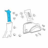 OEM 2005 Ford Focus Lock Pillar Trim Diagram - 5S4Z-7452018-AAA
