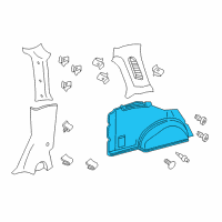 OEM 2005 Ford Focus Quarter Trim Panel Diagram - 5S4Z-7431012-BBA