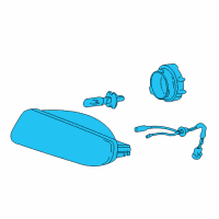 OEM 1999 Hyundai Sonata Front Passenger Side Fog Light Assembly Diagram - 92202-38003