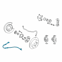 OEM 2003 Hyundai XG350 Sensor-Abs Rear Wheel , LH Diagram - 95680-38500