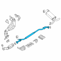 OEM Nissan Juke Exhaust, Sub Muffler Assembly Diagram - 20300-1KD0C