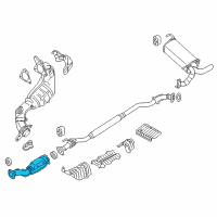 OEM 2016 Nissan Juke Exhaust Tube Assembly, Front Diagram - 20010-1KM1B