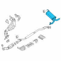 OEM Nissan Juke Exhaust, Main Muffler Assembly Diagram - 20100-3YW3A