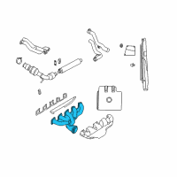 OEM 2003 Dodge Viper Exhaust Manifold Diagram - 5037196AD