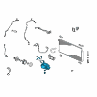 OEM 2003 Honda CR-V Compressor Diagram - 38810-PNB-006