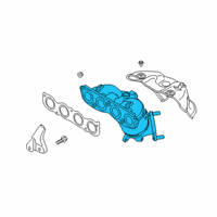 OEM 2020 Hyundai Veloster Exhaust Manifold Catalytic Assembly Diagram - 28510-2EJG0
