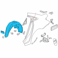 OEM 2012 Buick Verano Wheelhouse Liner Diagram - 23145144