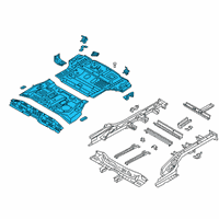 OEM Hyundai Santa Fe Panel Assembly-Rear Floor Diagram - 65510-S2010