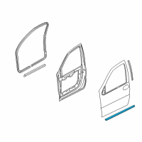 OEM 1997 Oldsmobile Silhouette Lower Seal Strip Diagram - 10232754