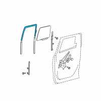 OEM 2020 Toyota Tundra Glass Run Diagram - 68142-0C030