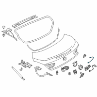 OEM BMW M6 Bowden Cable, Trunk Lid Diagram - 51-24-7-228-182