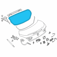 OEM BMW 650i xDrive Trunk Lid Sealing Diagram - 51-76-7-286-077