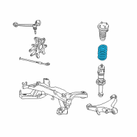 OEM 2002 Ford Thunderbird Coil Spring Diagram - 1W6Z-5560-AA