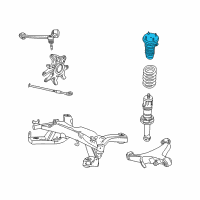 OEM 2004 Ford Thunderbird Upper Mount Diagram - 3W6Z-18197-AA