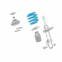 OEM 2017 Jeep Cherokee Front Coil Spring Diagram - 5168698AB