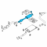 OEM 2017 Kia Sedona Center Muffler Assembly Diagram - 28600A9130